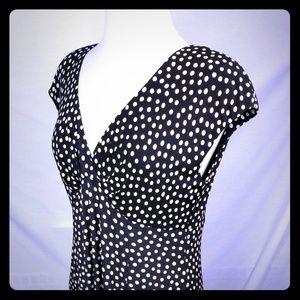 Jones New York Polka Fot Jersey Dress